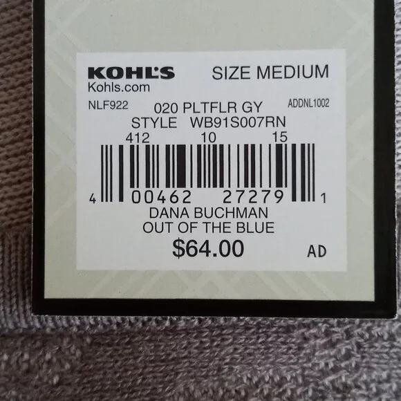 Dana Buchman Grey Damask Open Cardigan Sweater Kimono sz M  NWT  /B8 - Picture 9 of 10